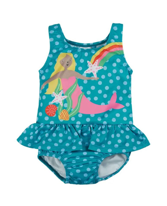 Little Coral Swimsuit, Camper Spot/Mermaid, 3-4 years (LAST PIECE)