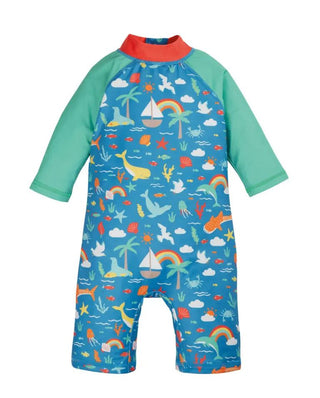 Little Sun Safe Suit, Aqua/Fishing for Rainbows