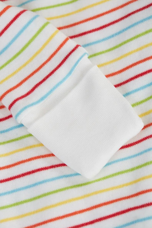 Lovely Applique Babygrow, Multistripe/Puffin