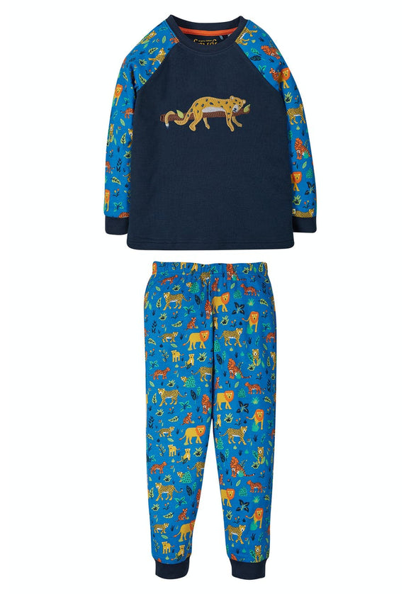Jamie Jim Jams, Indigo Leopard, 7-8 years (LAST PIECE) - Simple Wellness 