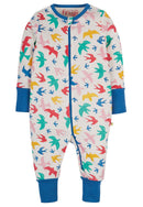 Zennor Zip Up Romper, Multi Rainbow Flight-1
