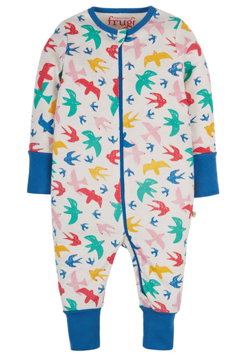 Zennor Zip Up Romper, Multi Rainbow Flight