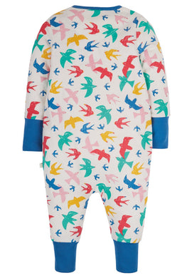 Zennor Zip Up Romper, Multi Rainbow Flight - 0