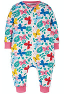 Summer Zip Babygrow, Mini Butterflies-1