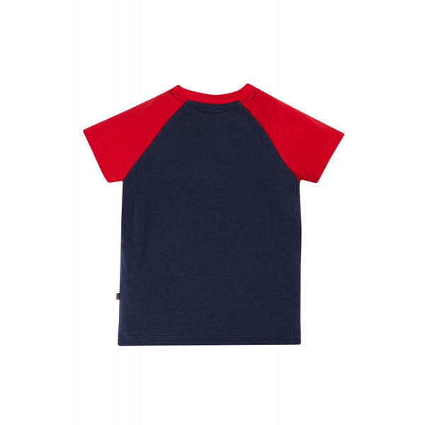 Rafe Raglan T-shirt, Indigo Tractor, 8-9 years (LAST PIECE)