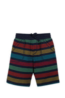 Morvah Shorts, Indigo Rainbow Stripe-1