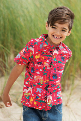 Harvey Hawaiian Shirt, True Red India - 0