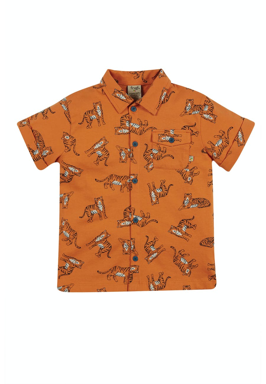 Rupert Jersey Shirt, Marigold Tiger (LAST PIECE) - Simple Wellness 