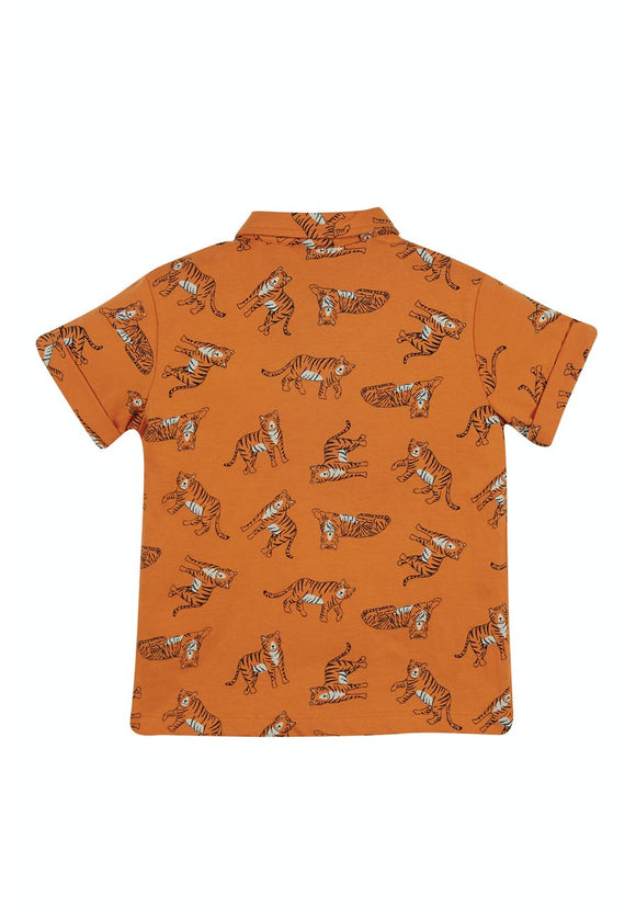 Rupert Jersey Shirt, Marigold Tiger (LAST PIECE) - Simple Wellness 