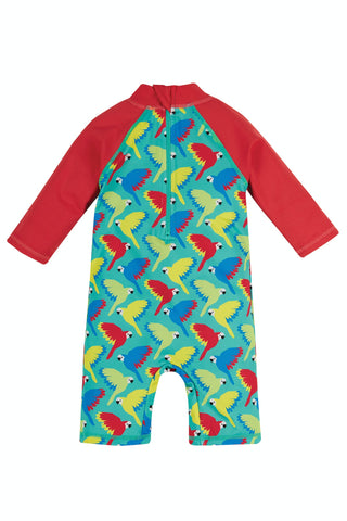Little Sun Safe Suit, Aqua Parrots