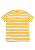 Sid Applique T-shirt, Bumblebee Stripe/Tractor