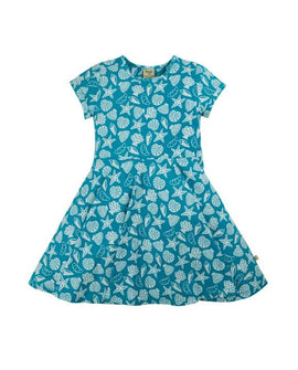 Spring Skater Dress, Camper Blue Seashells