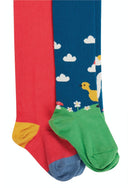 Little Norah 2pk Tights, Loch Blue/Geese, 0-6 months (LAST PIECE)-1