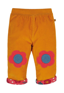 Cord Flower Reversible Trousers