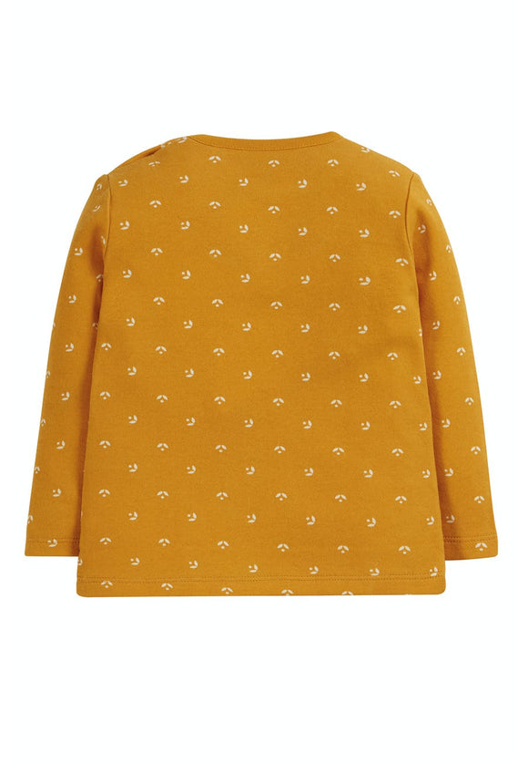 Button Applique Top, Floral Ditsy/Horse