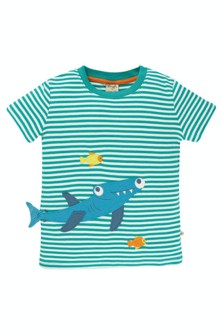 Joshua Applique T-shirt, Jewl Stripe Shark