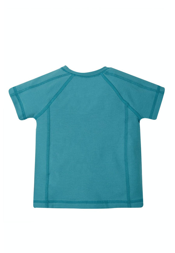 Yogi Yoga Tee, Sea Blue/Flamingo, 8-9 YEARS (LAST PIECE)