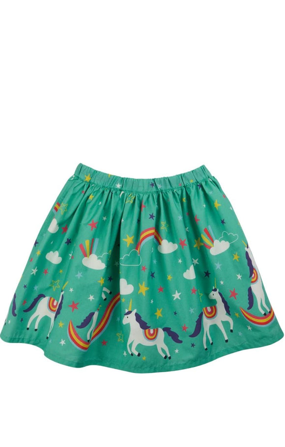 Twirly Dream Skirt, Paciﬁc Aqua Unicorns 9-10 YEARS (LAST PIECE)
