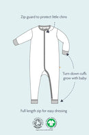 Zelah Zip Up Romper, Mussel Cosmic Unicorns-2