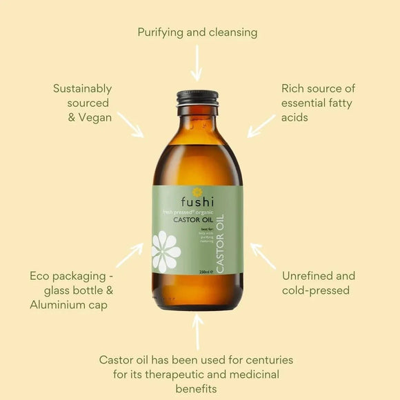 FUSHI Organic Castor Oil 30ML BBE 12/26 [SET OF 2PCS]
